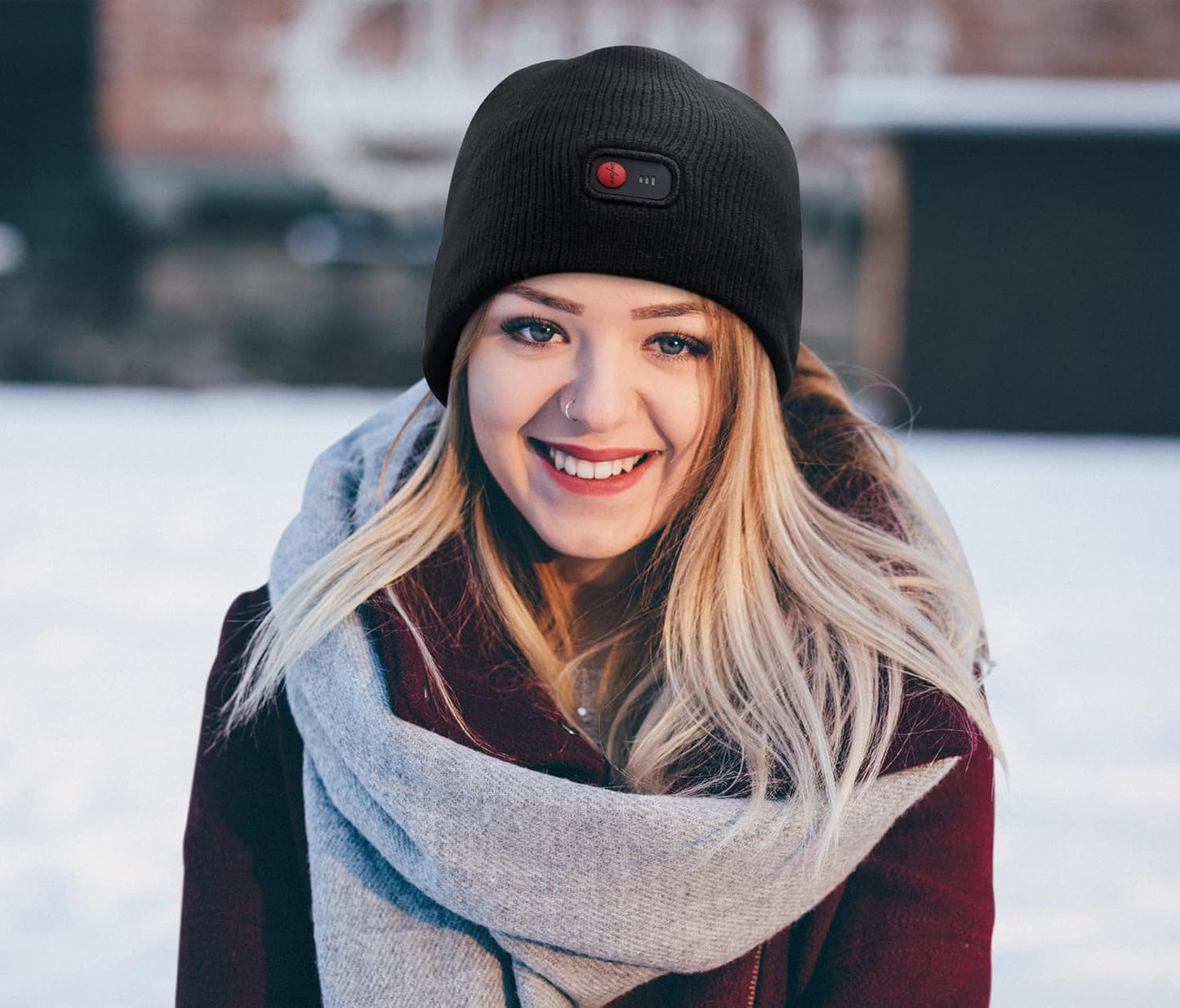 Heated Hats for Men Women, Rechargeable Heating Thermal Beanies, Electric Battery Warm Winter Heated Cap for Skiing Camping