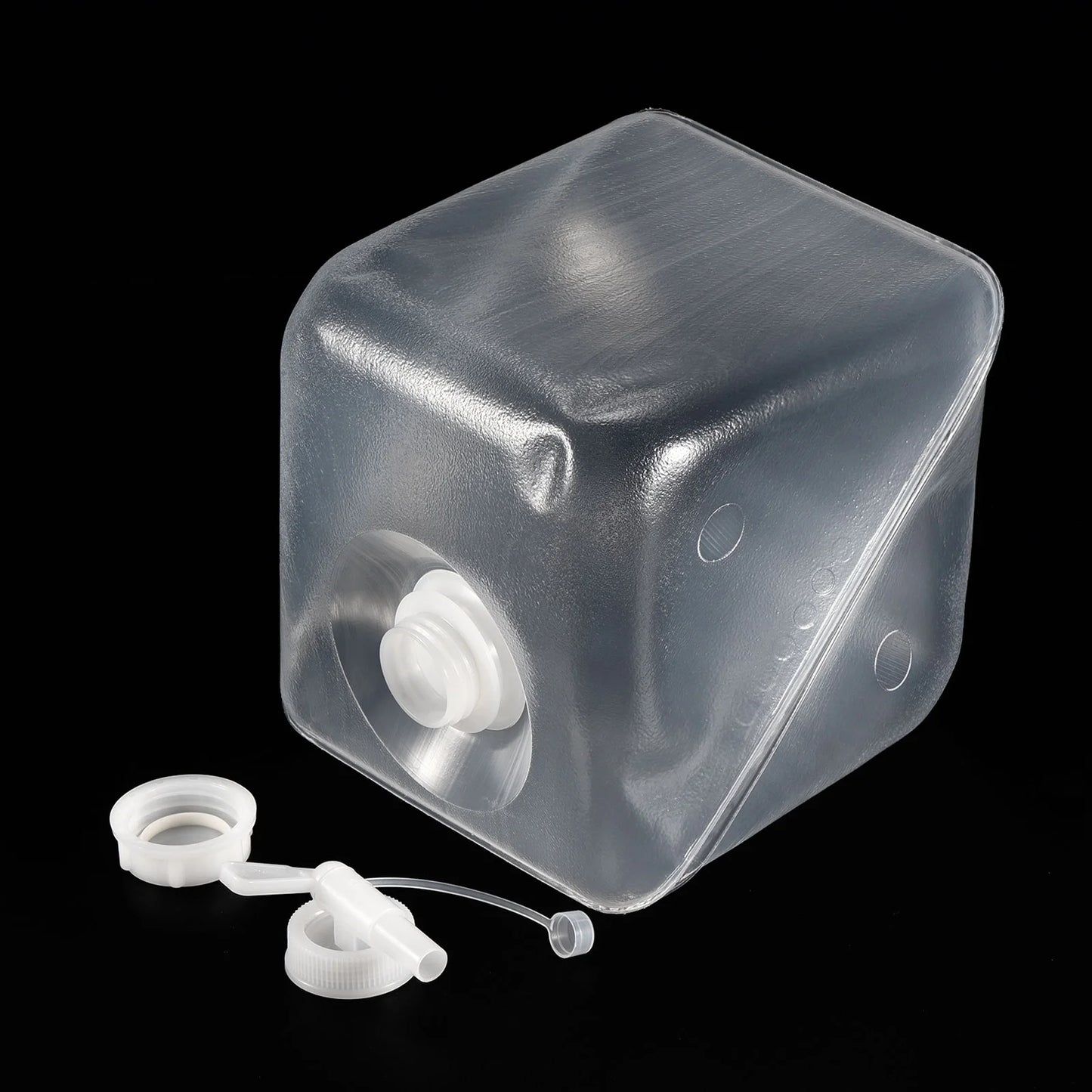 Collapsible Water Container Cube Jug with Spigot and Sealing Cap 5L