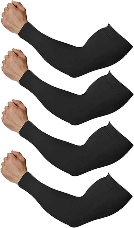 4-Pairs Arm Sleeves for Men and Women - Tattoo Cover up - Cooling Sports Sleeve for Basketball Golf Football