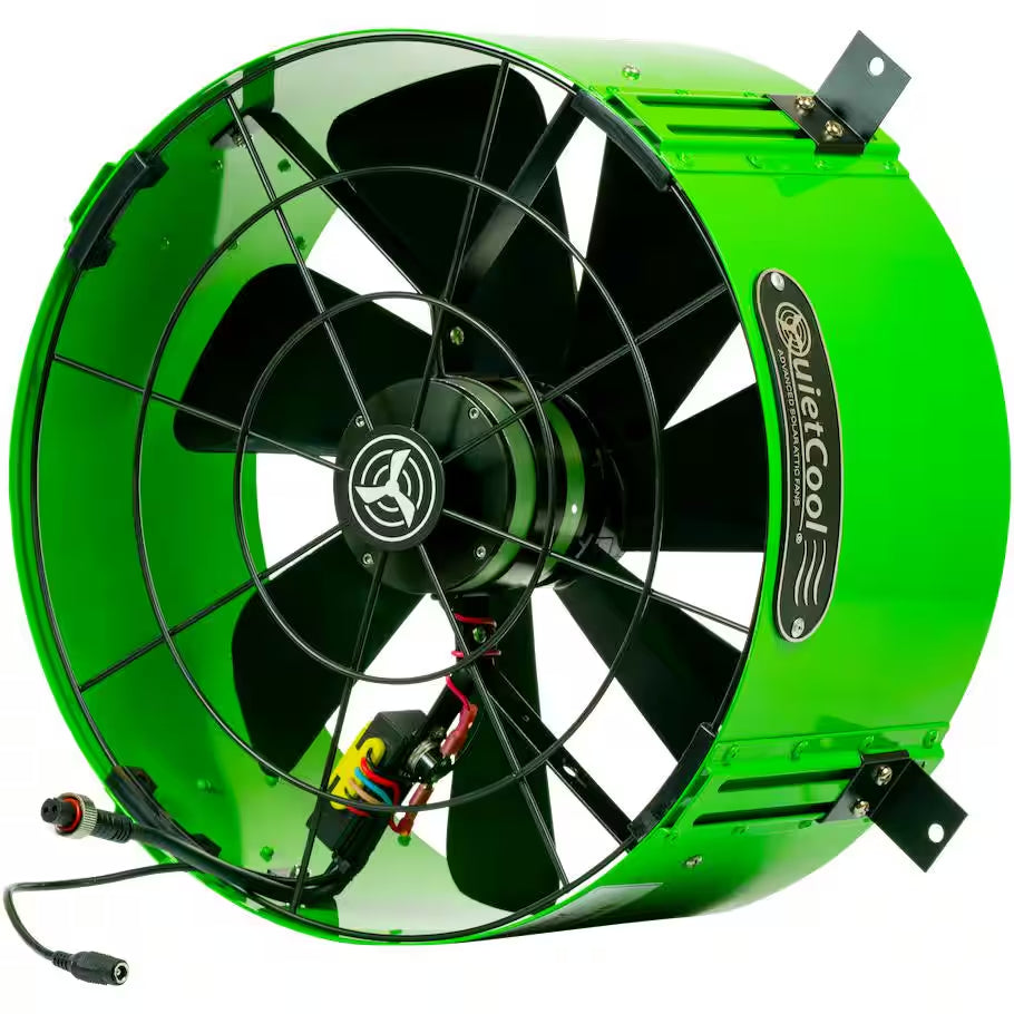 40-Watt Hybrid Solar/Electric Powered Gable Mount Attic Fan with Included Inverter