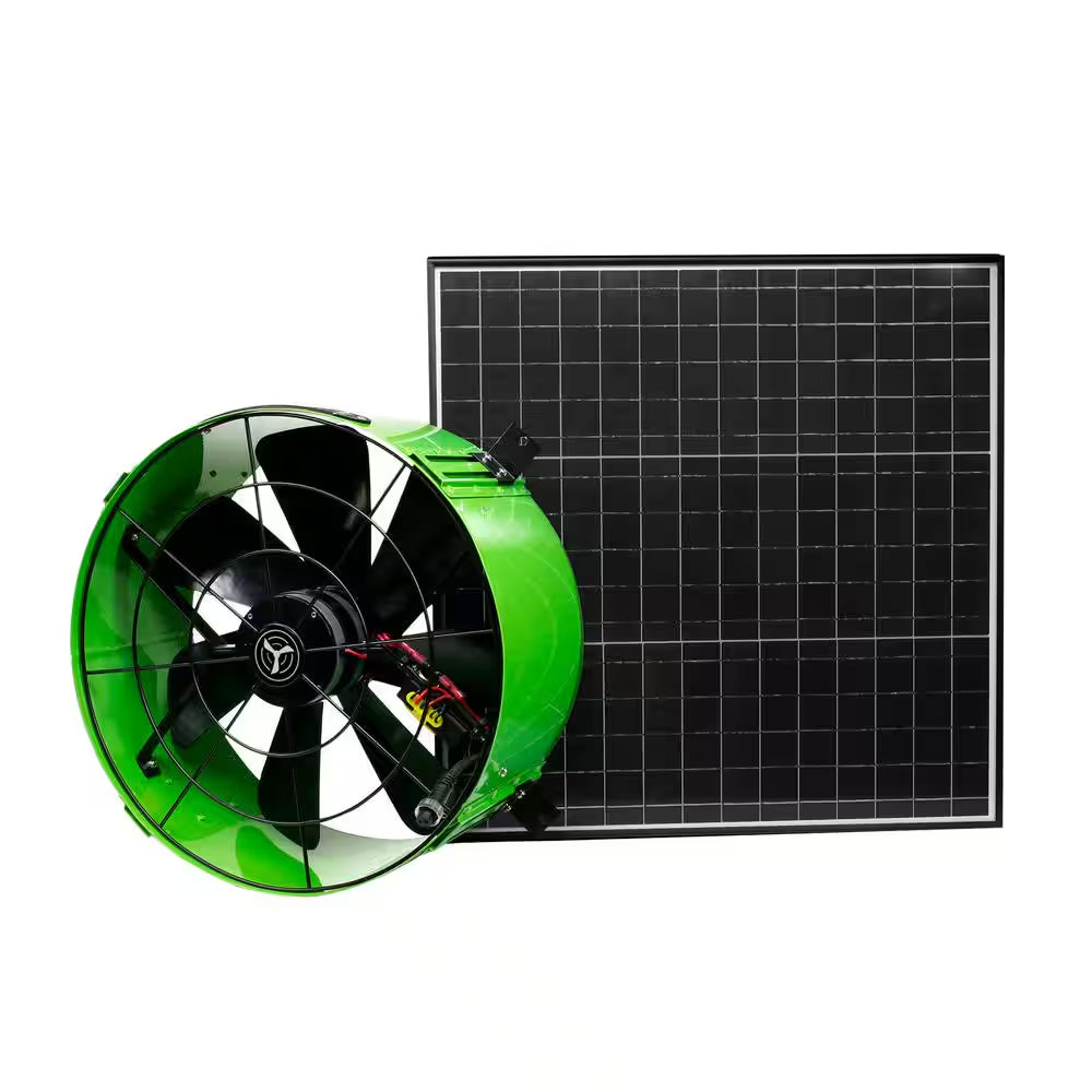 40-Watt Hybrid Solar/Electric Powered Gable Mount Attic Fan with Included Inverter