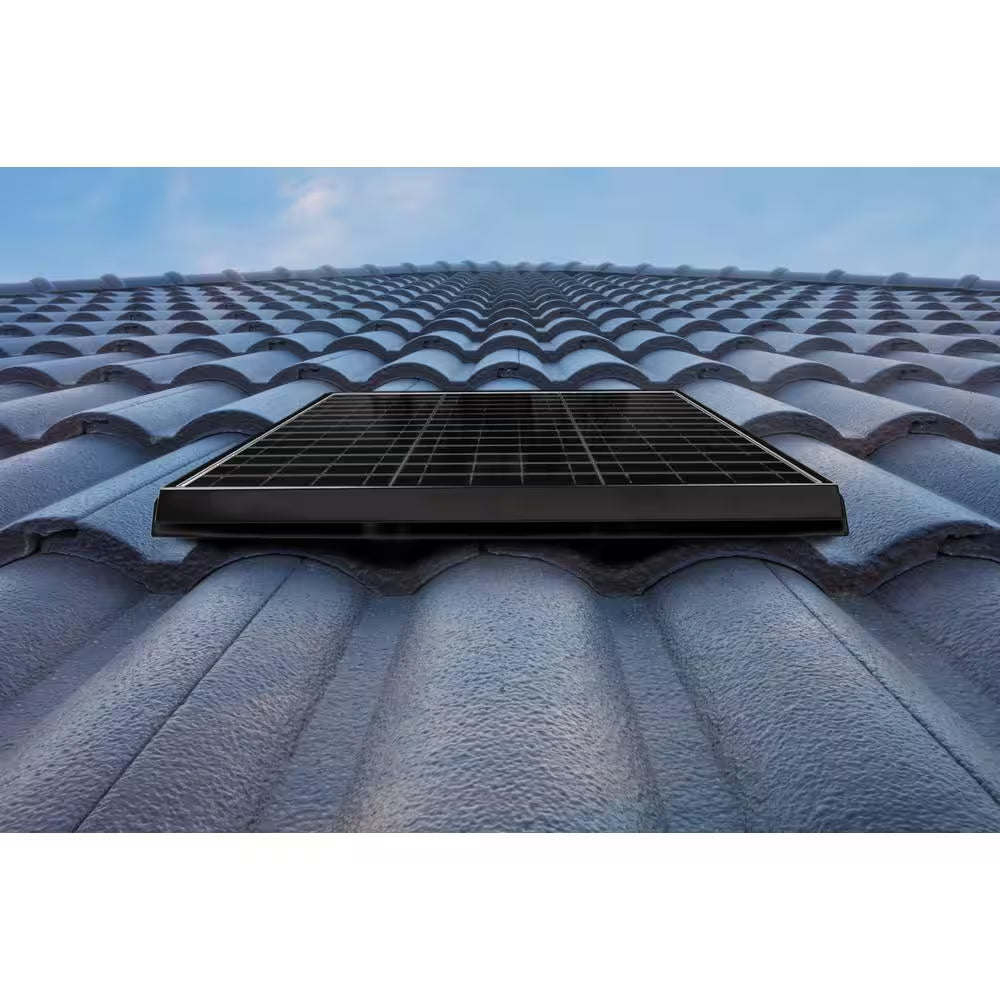40-Watt Hybrid Solar/Electric Powered Gable Mount Attic Fan with Included Inverter