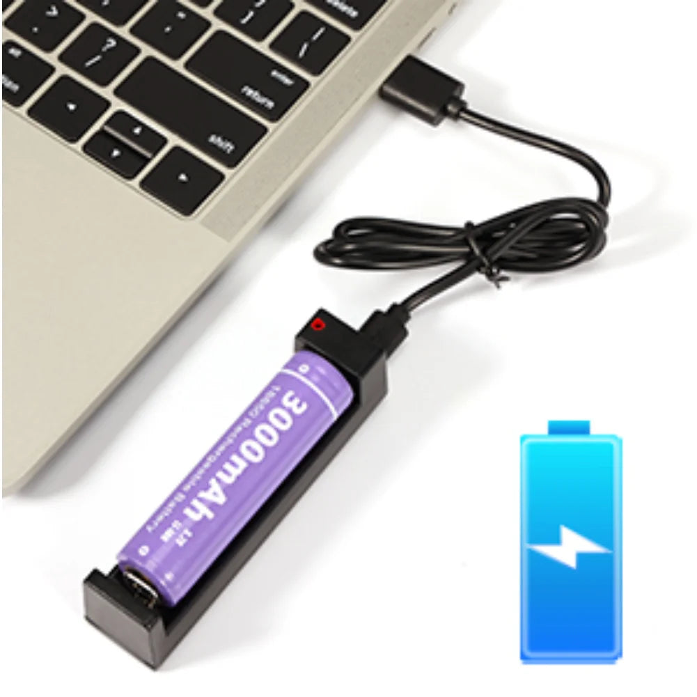 AP01 1050Lm Diving Flashlight with Power Indicator, IPX8 Waterproof Professional USB Rechargable Portable Dive Light