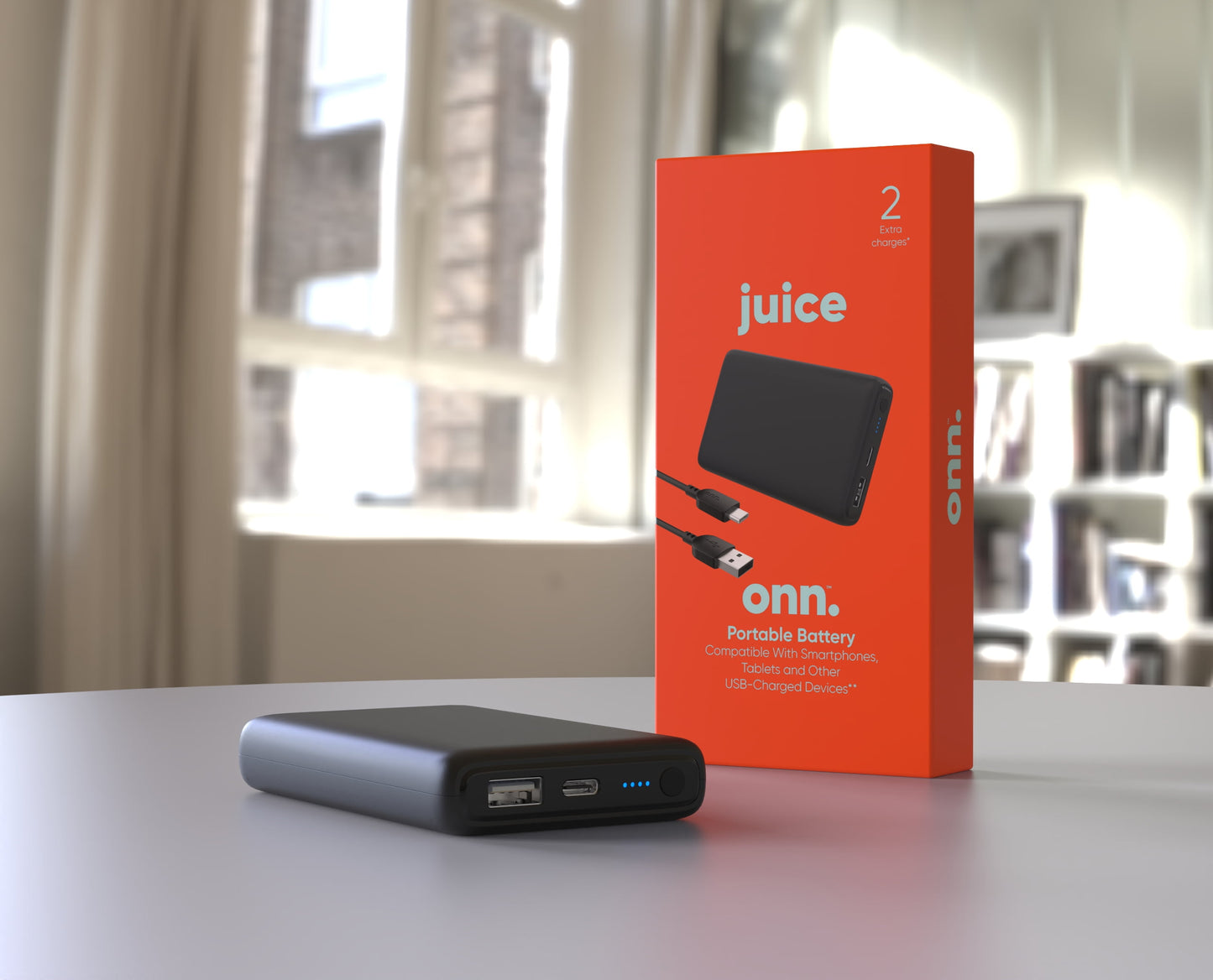 8,000 Mah Dual USB-C/USB-A Port Portable Battery, Black