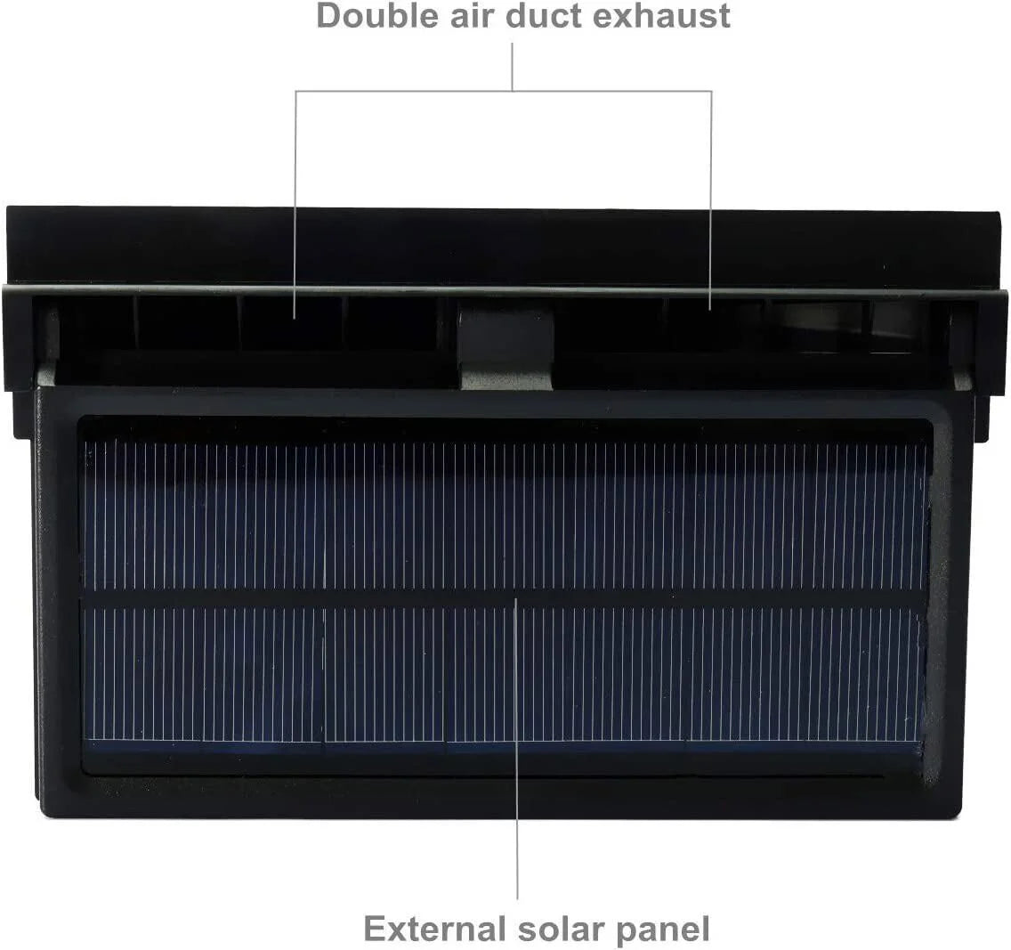 Solar Powered Car Cooling Fan Cooler Auto Window Air Vent Exhaust Feel the Comfortable Temperature